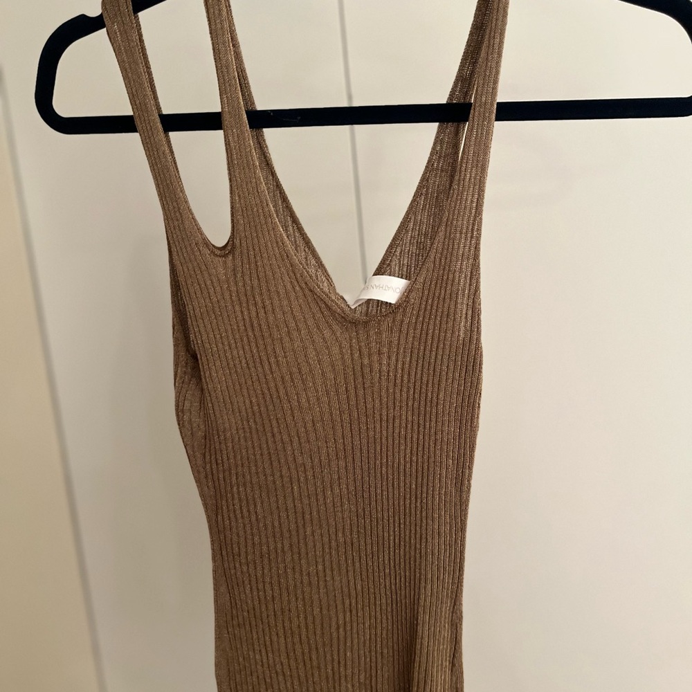 Jonathan Simkhai Metallic Ribbed Tank - Picture 12 of 12